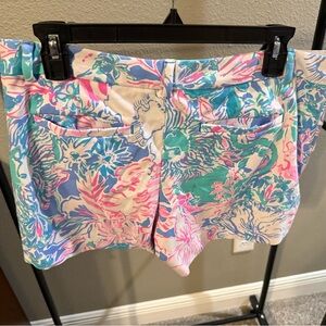 Lilly Pulitzer Multicolor Floral Resort Shorts - Pink, Aqua, Blue